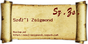 Szél Zsigmond névjegykártya