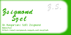 zsigmond szel business card